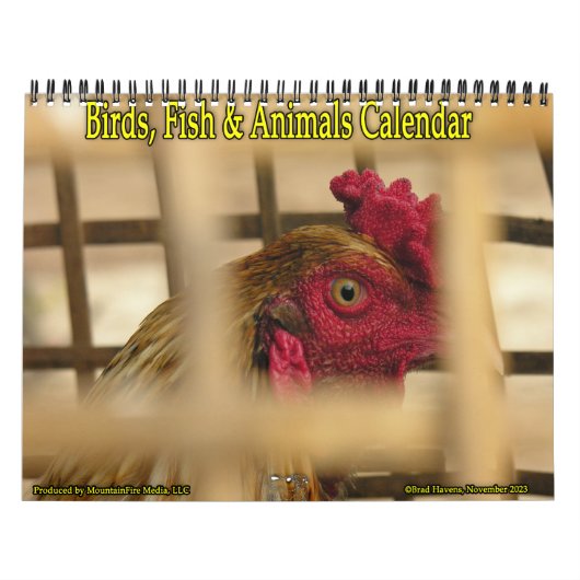 鳥、魚、その他のエキゾチックな動物 カレンダー (カバー)