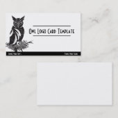 鳥（鳥）フクロウ（鳥）のロゴの名刺 名刺 (正面/裏面)