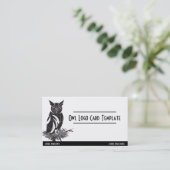 鳥（鳥）フクロウ（鳥）のロゴの名刺 名刺 (スタンド正面)