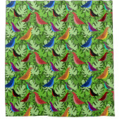 鳥、鳥、鳥 シャワーカーテン (正面)