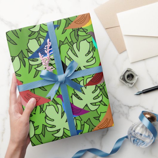 鳥、鳥、鳥 ラッピングペーパー (ギフト)