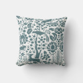 鳥、鹿、フローラ クッション (正面)