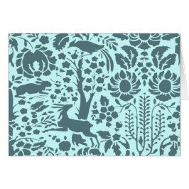 鳥、鹿、木のフォークパターン