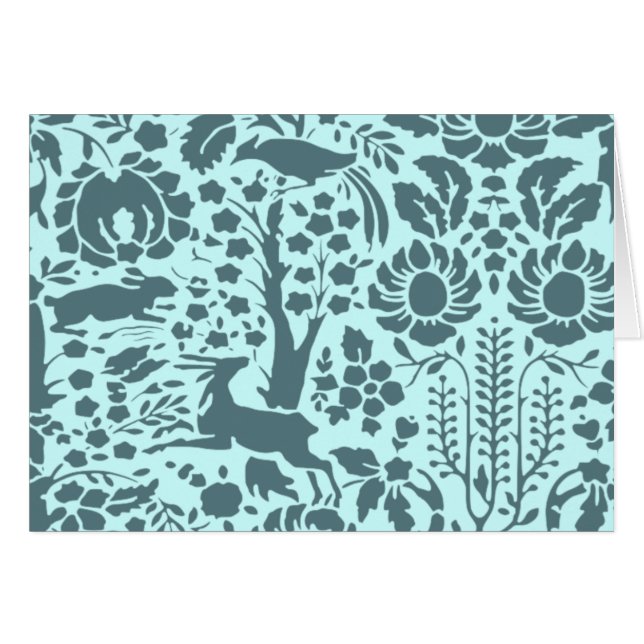 鳥、鹿、木のフォークパターン (正面横)