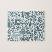 鳥、鹿、木のフォークパターン ジグソーパズル (横)