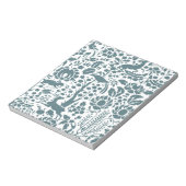 鳥、鹿、木のフォークパターン ノートパッド (回転)