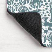 鳥、鹿、木のフォークパターン マウスパッド (コーナー)