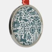 鳥、鹿、木のフォークパターン メタルオーナメント (右)