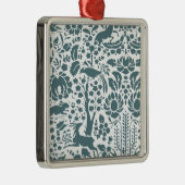 鳥、鹿、木のフォークパターン メタルオーナメント (右)