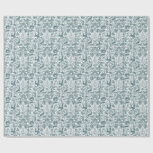 鳥、鹿、木のフォークパターン ラッピングペーパー (フラット)