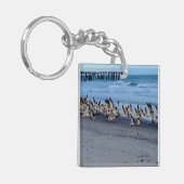 鳥、黒いスキマーの写真とのKeychain キーホルダー (正面左)