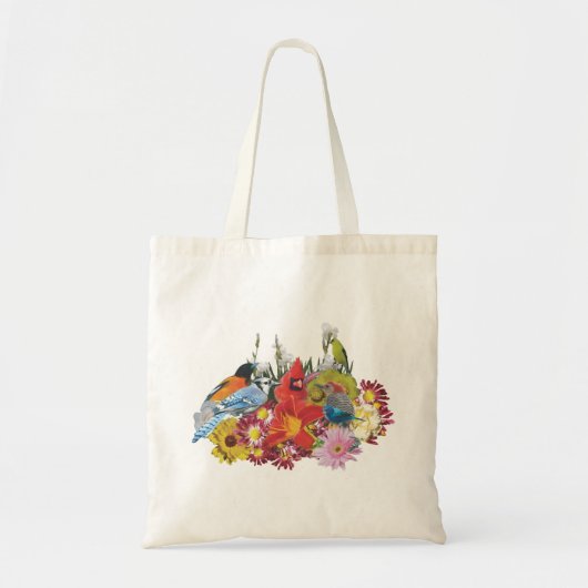 鳥/flowerdのメドレーのバッグ トートバッグ (正面)