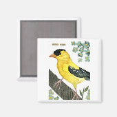 鳥: Goldfinch マグネット (正面/裏面)