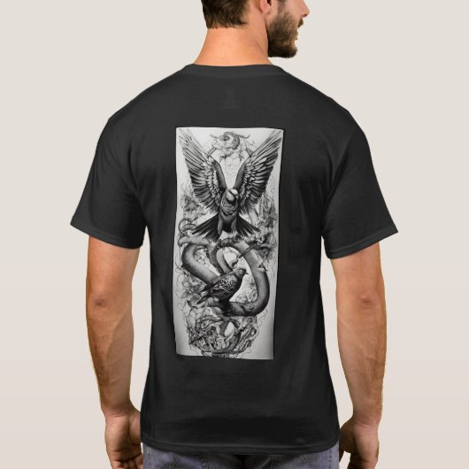 鳥 Tシャツ (裏面)