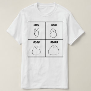 鳥Birb Borb Blorb Tシャツ
