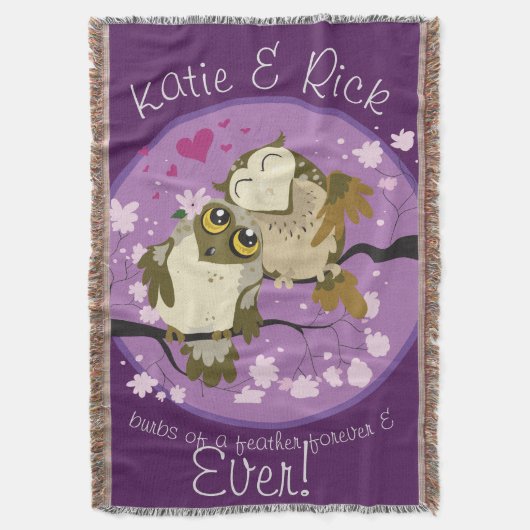 鳥Loveが永遠に羽の巣を作る スローブランケット (正面縦)