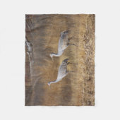 鳥Sandhillは野性生物のフリースブランケットを伸ばします フリースブランケット (正面)