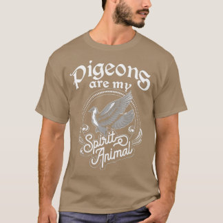 鳩おもしろいは私の霊獣の賜物だ男性へ Tシャツ