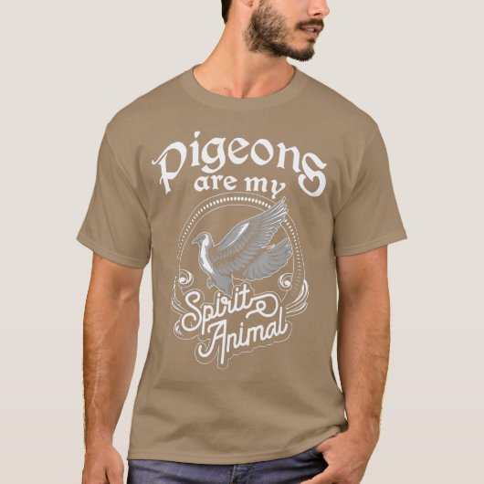 鳩おもしろいは私の霊獣の賜物だ男性へ Tシャツ (正面)