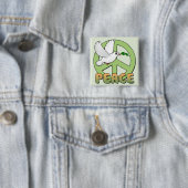 鳩およびピースマーク 缶バッジ (インサイチュ)