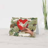 鳩が付いているバレンタインメッセージ シーズンカード (裏面)