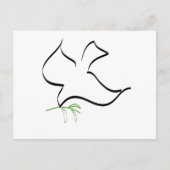 鳩とオリーブの枝のイメージ ポストカード (正面)