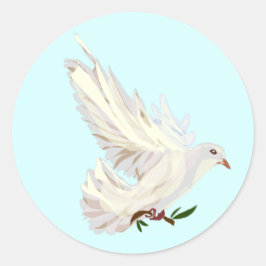 鳩とオリーブの枝 ステッカー 