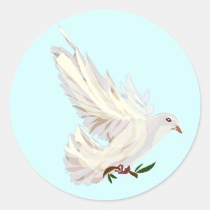 鳩とオリーブの枝 ステッカー