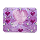 鳩とハート マグネット (横)