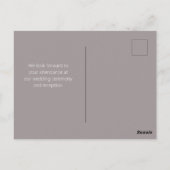 鳩とリングや輪ライトグレーと海ブルーアーチ ポストカード (裏面)