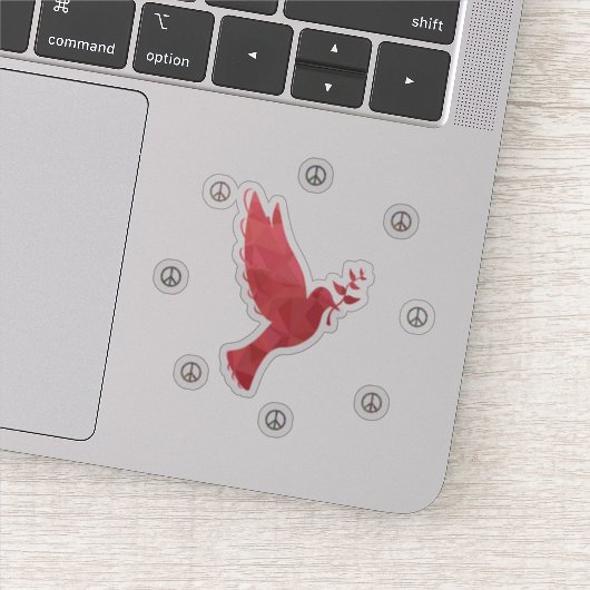 鳩と平和のサイン シール (詳細)