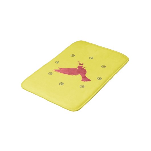 鳩と平和のサイン バスマット (アングル)