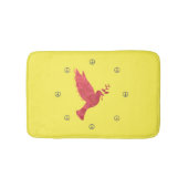 鳩と平和のサイン バスマット (正面)