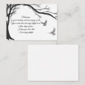 鳩と木のサンキューカード ノートカード (正面/裏面)