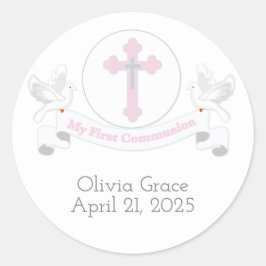 鳩と第一聖餐式 ラウンドシール