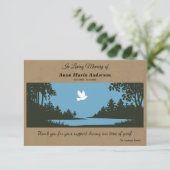 鳩と自然シー素朴ン葬儀サンキューカード サンキューカード (スタンド正面)