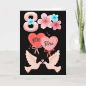 鳩と花とロマンチックな8周年記念カード カード (正面)