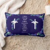 鳩と花クリスチャン腰枕 ランバークッション (ブランケット)