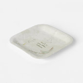 鳩と金の葉の紙皿 ペーパープレート (傾斜あり)