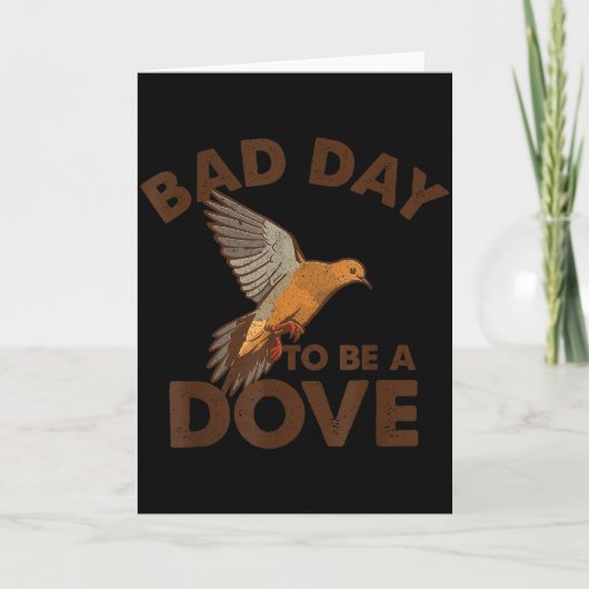 鳩にとって悪い日 カモフラージュ ハンティング シーズン 面白 カード (正面)