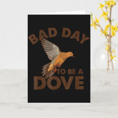 鳩にとって悪い日 カモフラージュ ハンティング シーズン 面白 カード (黄色い花)