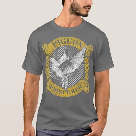 鳩のささやき手 鳩 Tシャツ (正面)