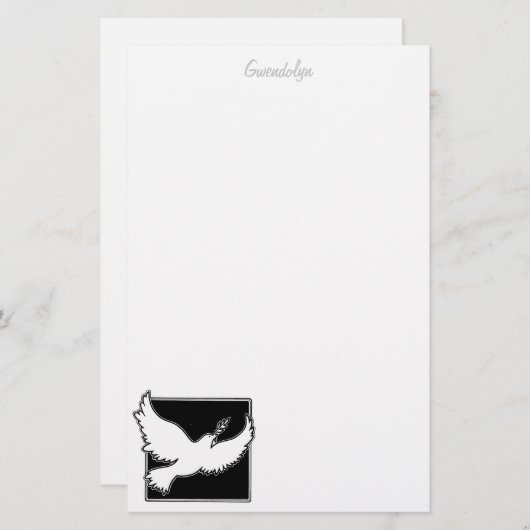 鳩のひなパーソナライズされたか 便箋 (正面/裏面)