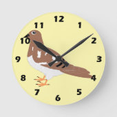鳩のデザイン ラウンド壁時計 (正面)