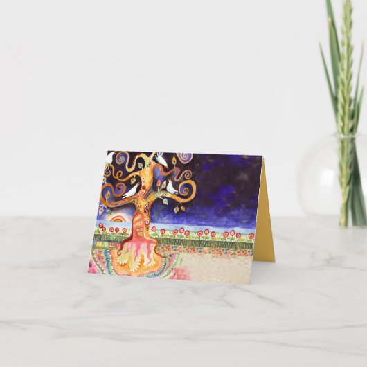 鳩のバーのバルミツワーのサンキューカード生命の樹 サンキューカード (正面)