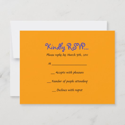 鳩のバーのバルミツワーの応答カード生命の樹 出欠カード (裏面)