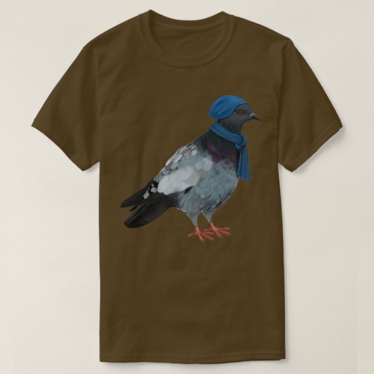 鳩の冬1 Tシャツ (デザイン正面)