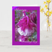 鳩の婚礼の日の恵みカード カード (黄色い花)