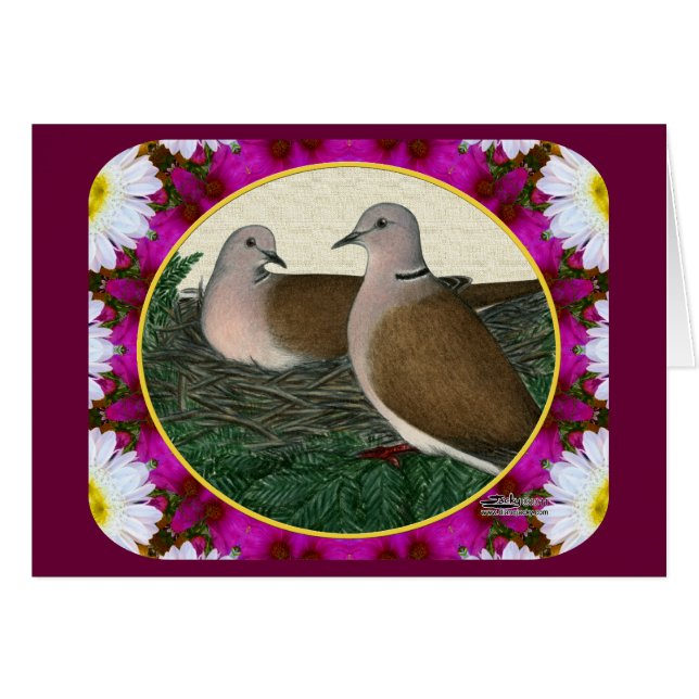 鳩の巣と花 (正面横)