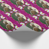 鳩の巣と花 ラッピングペーパー (角)